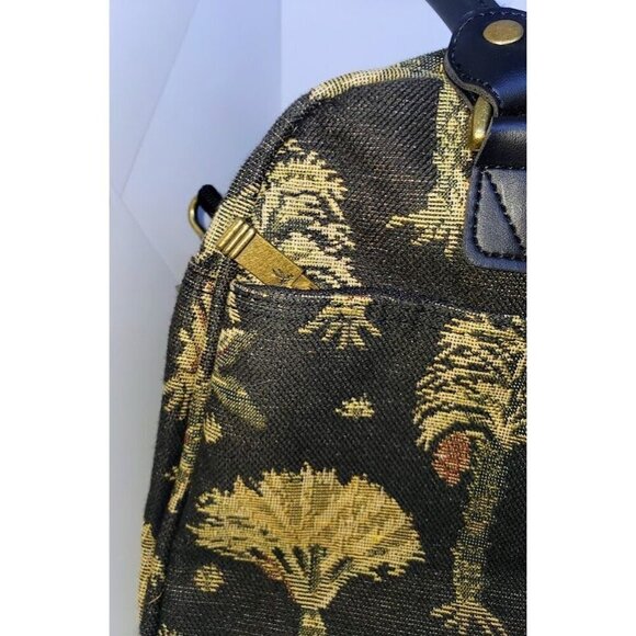 Vintage Ricardo Beverly Hills Palm Tree Tapestry Shoulder Overnight Bag Luggage - Picture 7 of 10
